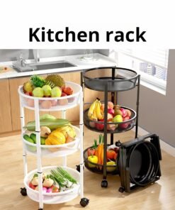 Portable Folding Storage Shelf | Multi-Layer Fruit, Vegetable & Snack Rack